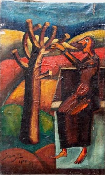 Manouchehr Safarzadeh, Man and Tree, 1967
