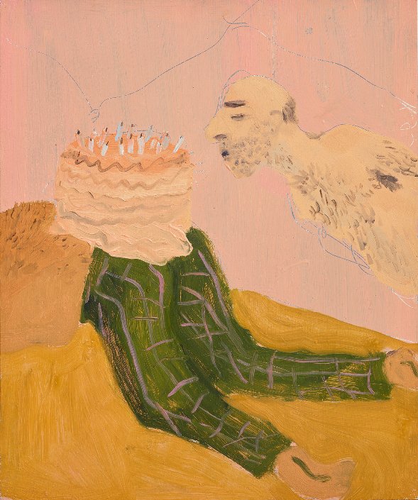 Tala Madani, Tweezing Cake, 2005