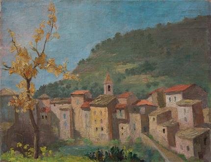 Abolhassan Sadighi, A Village near the Florence, 1930