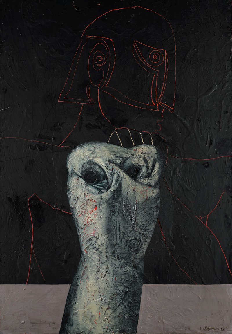 Bahman Mohassess, Ancient Helmet, 1969