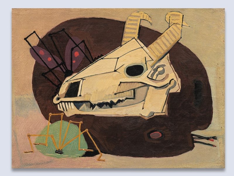 Mansour Ghandriz, Skull and Palette, 1958