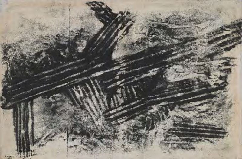 Mohsen Vaziri Moghaddam, Abstract Composition Sand No. 23, 1960