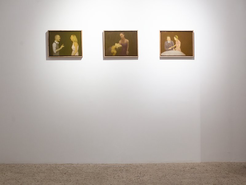 Very Dark and A Little Bright , installation view