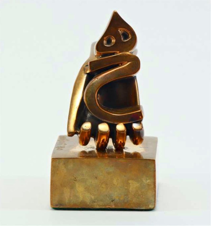Parviz Tanavoli, Hand and Hich, 2017