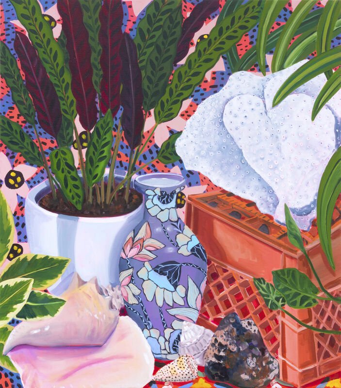 Anna Valdez, Coral Specimen with Still Life, 2021