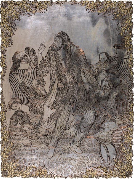 Mehdi Zoufan, A Painting of Hossein Behzad, 1982