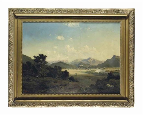 Mohammad Ghaffari, A European Landscape, 1893
