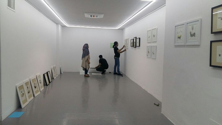 گاوی زیر صنوبر، نمای چیدمان