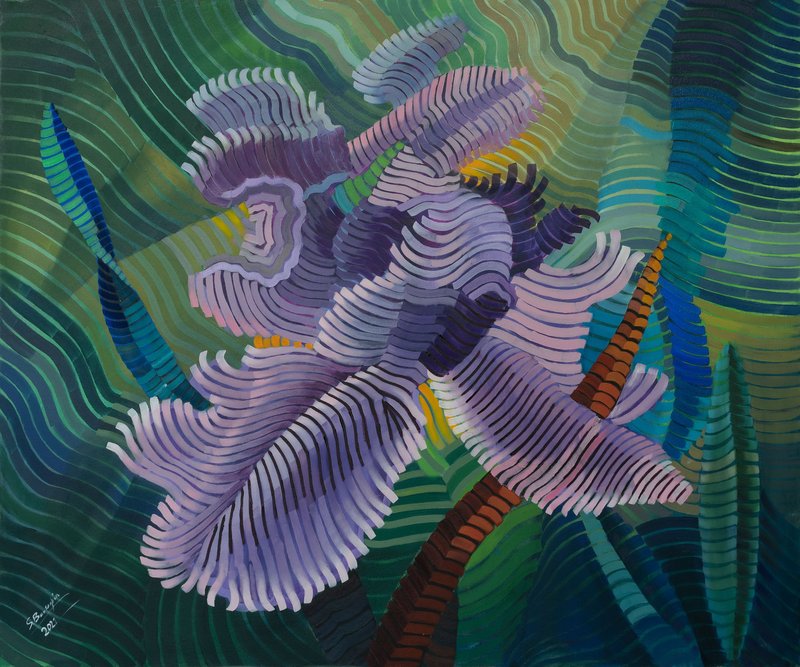 Seroj Barseghian, Purple Iris, 2021