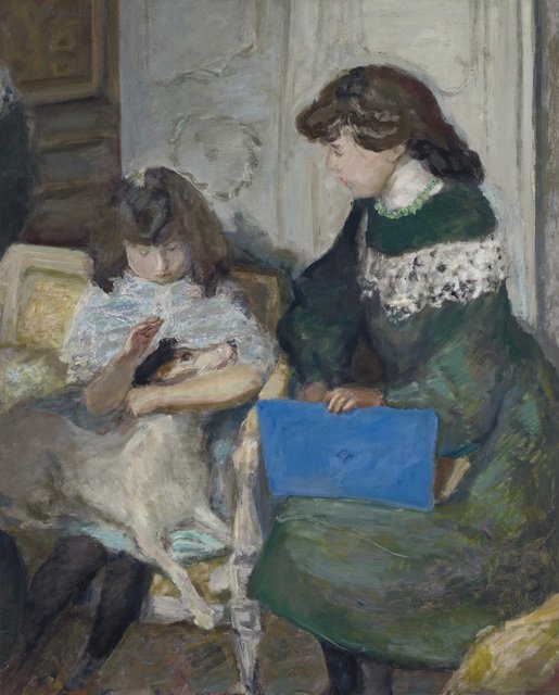 Pierre Bonnard, Young Girl with Dog, 1910