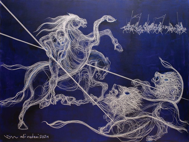Ali Nedaei, Hunting the Lion, 2024