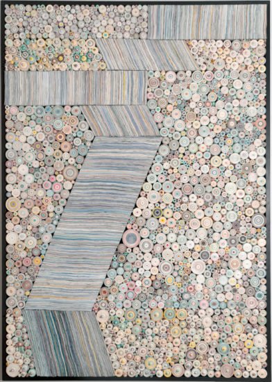 Hadieh Shafie, Manuscript Zig Zag White, 2022