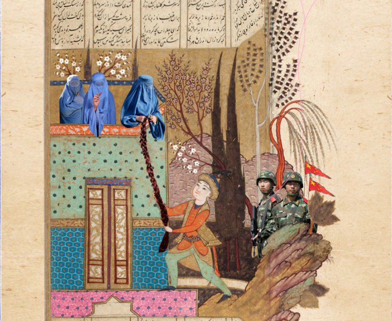 Shadi Rezaei, Rudaba Makes a Ladder of Her Tresses for Zal, 2021