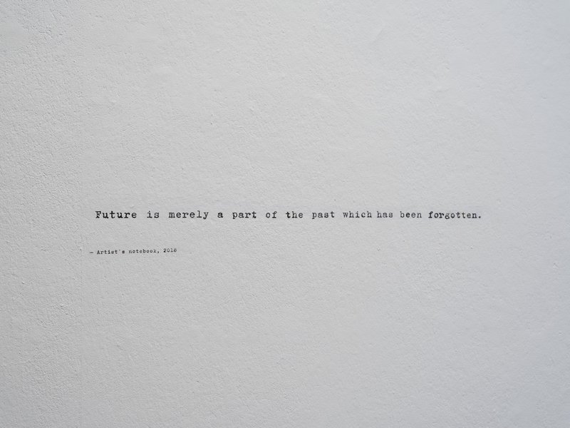 What is washed returns as language, installation view
