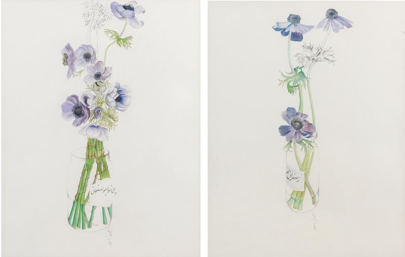 Leyly Matine Daftary, Floral Studies, 1991