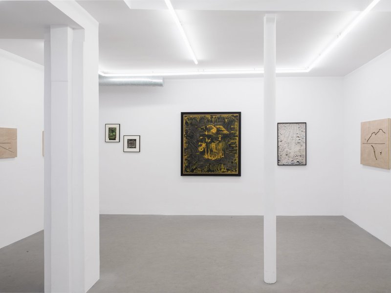 Behjat Sadr and Isabelle Cornaro's Artworks, installation view