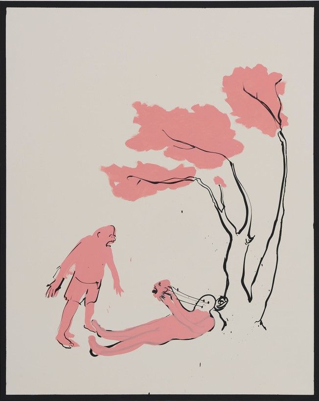 Tala Madani, Pink Blossoms, 2026