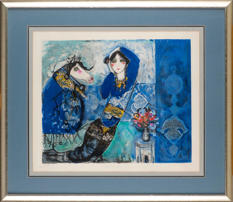 Nasser Ovissi, femme et cheval, 0