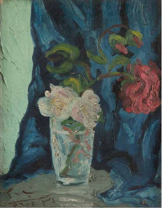 Bahman Mohassess, Vase of Flowers , 1949
