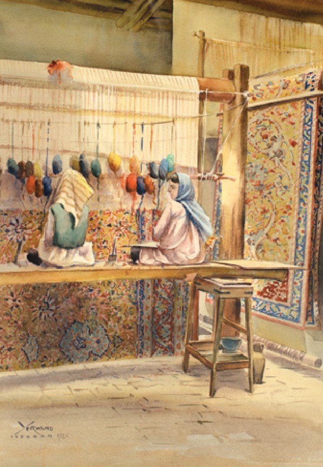 Yervand Nahapetian, Carpet Workshop in Isfahan, 1965
