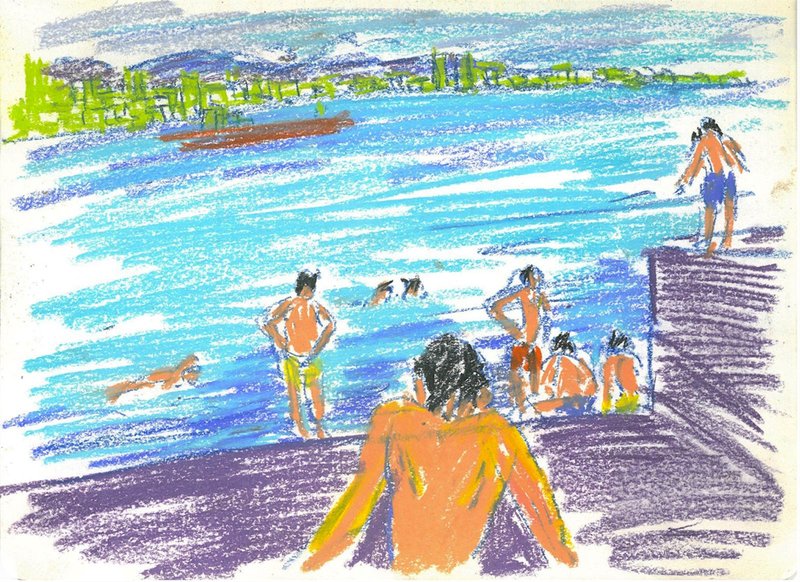 Golnaz Hosseini, People by the See, 2010