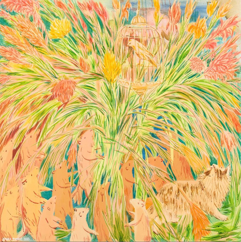 Zahra Nouri Zonouz, The Cat The Mice and The Canary, 2023