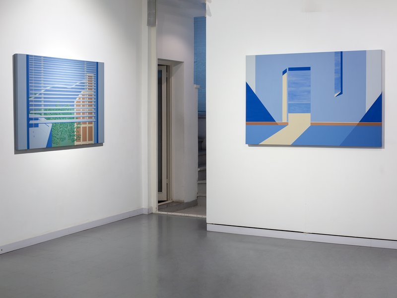 Paintings by Mehdi Hosseini, installation view