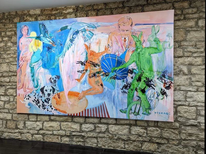 Paintings by Elham Etemadi, installation view