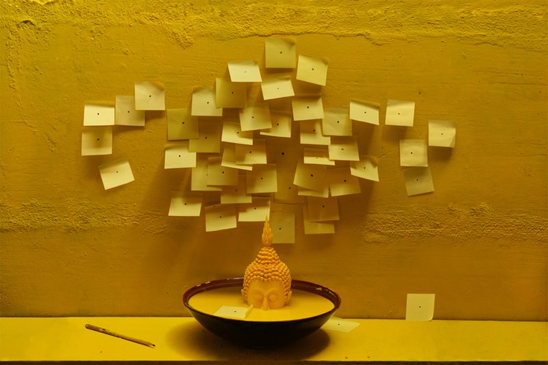 Maziyar Mokhtari, Budhha and Pen, 2019