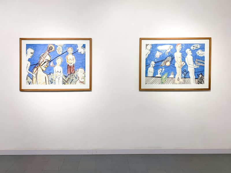 Paintings by Farshid Maleki, installation view
