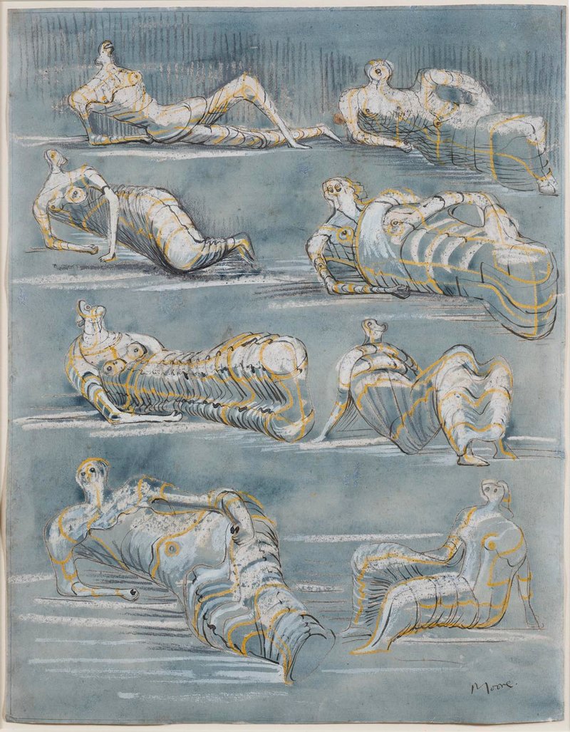 Henry Moore, Draped Reclining Figures, 1948