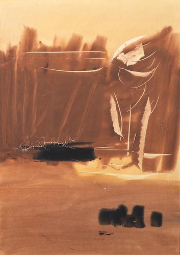 Sohrab Sepehri, Abstract Composition in Sienna, 1960