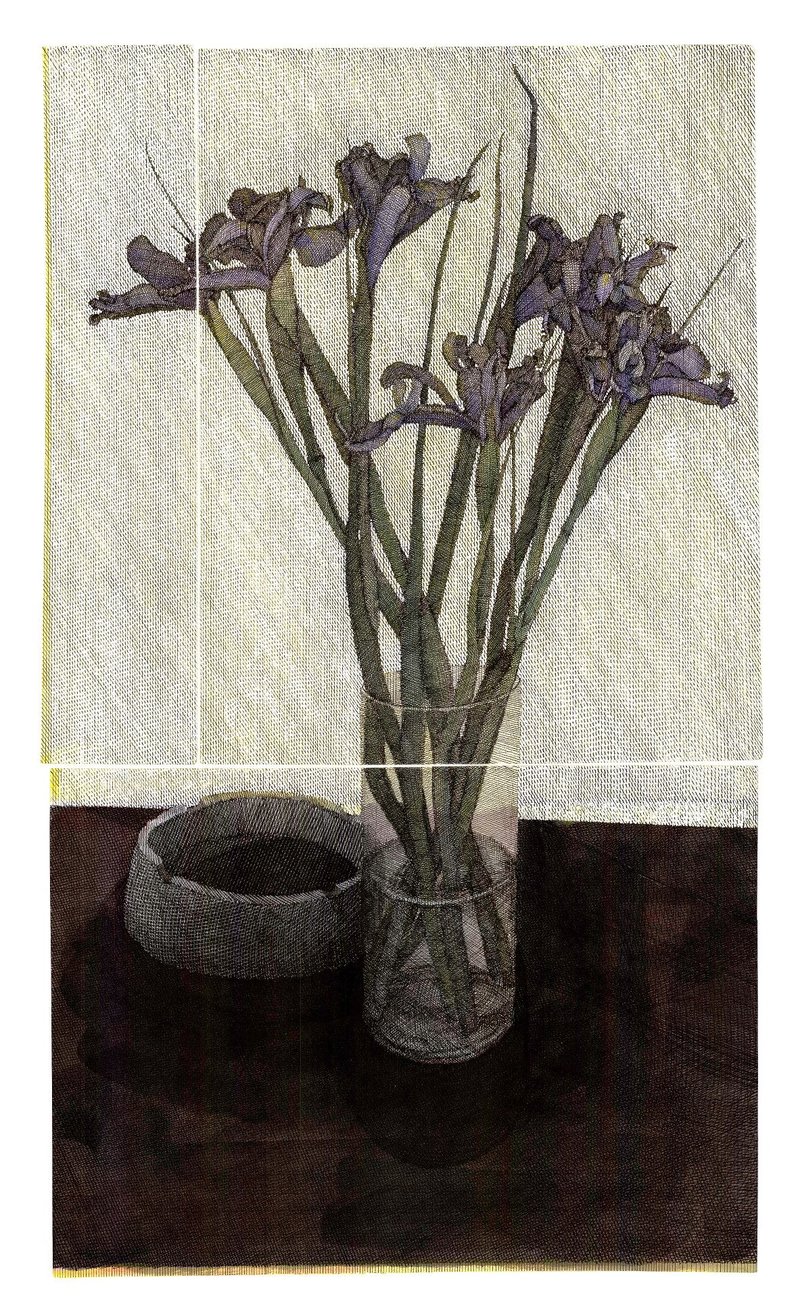 Kasra Golrang, Iris vernas and Ashtray, 2020