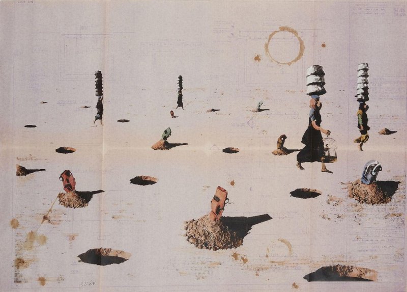 Amin Roshan, Woman With Pots on Head, 2019
