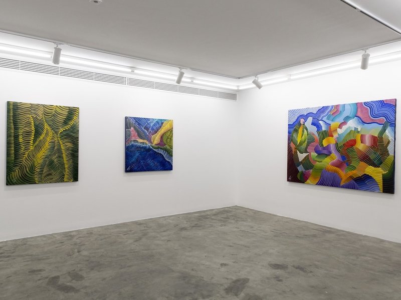Coloured Waves, installation view