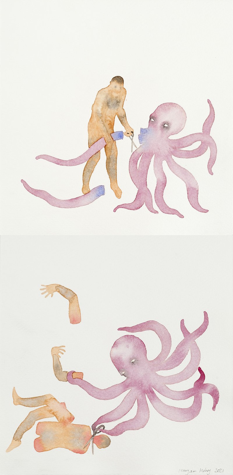 Maryam Mohry, The Octopus Can Use Scissor, 2021