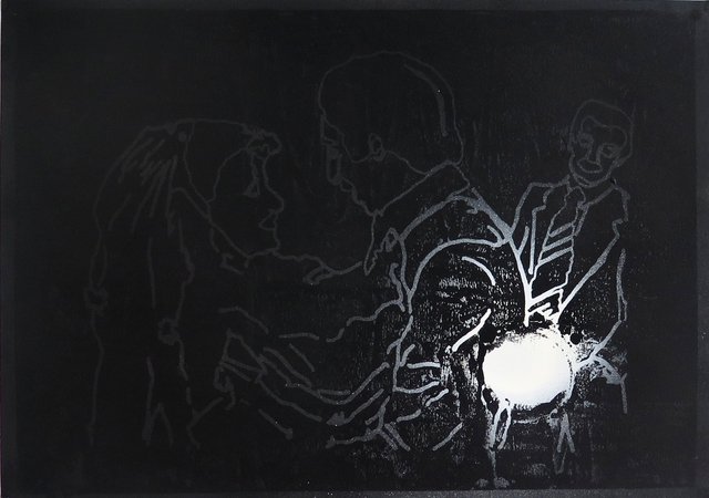 Elham Rokni, White Flashlight Eclipse #4, 2015