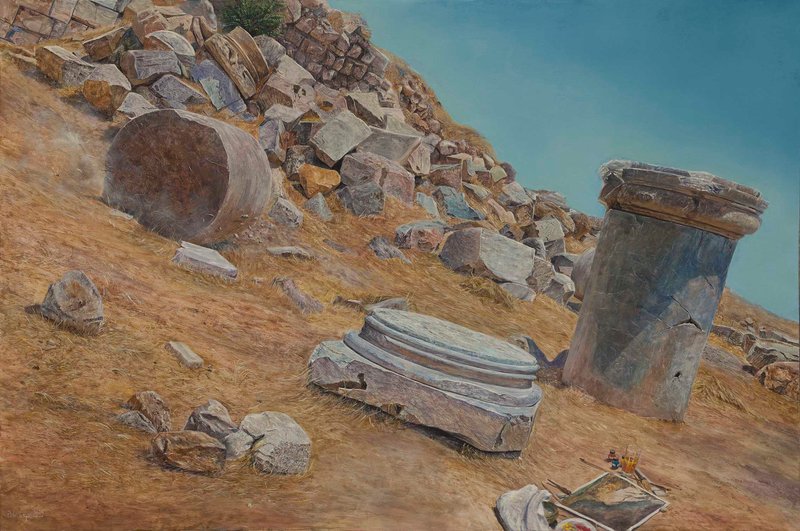Zahra Ghyasi, After “Newton” by William Blake, 2020