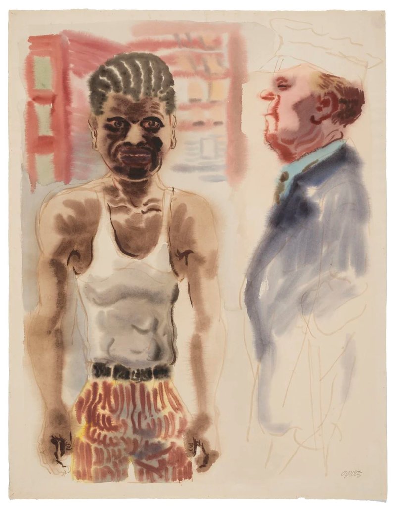 George Grosz, Downtown Manhattan, 1933