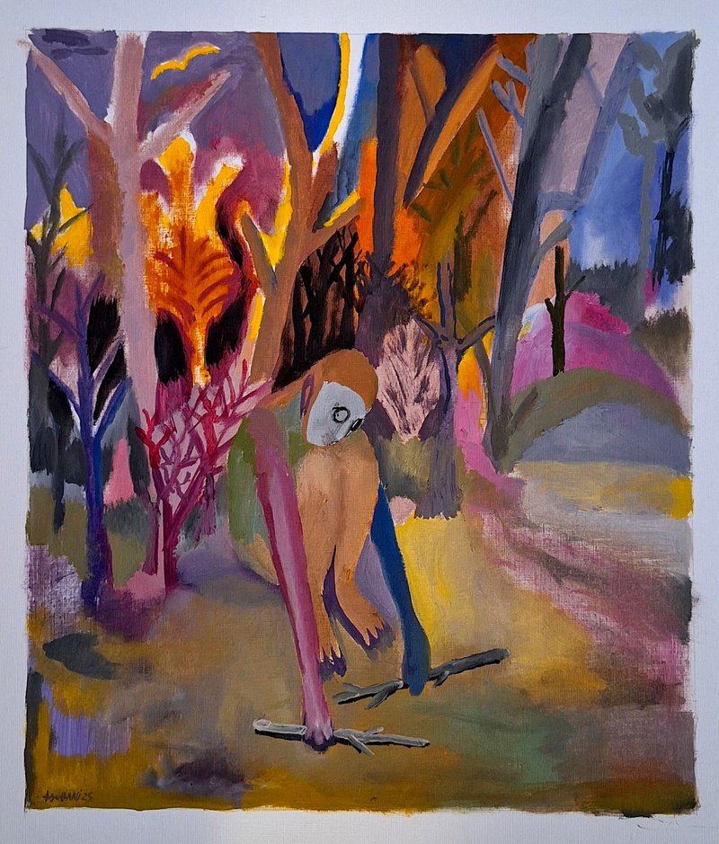 Sadra Baniasadi, Playing with Sticks, 2025
