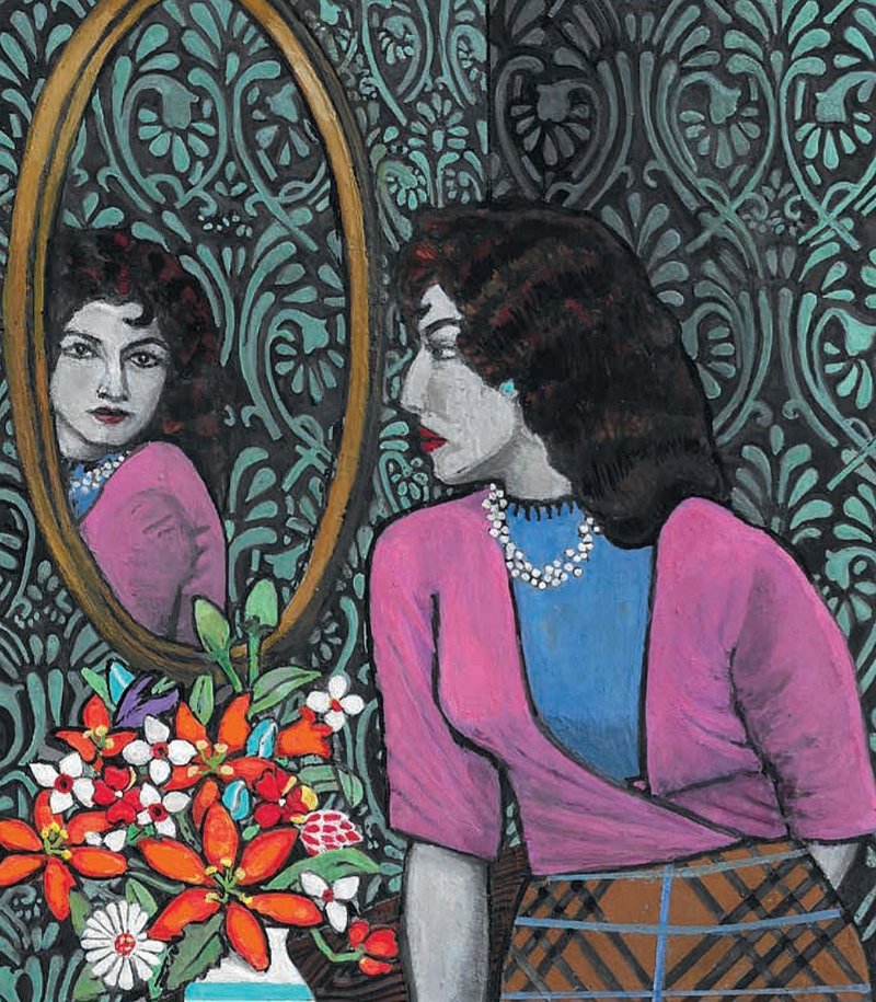 Soheila Sokhanvari, The Silent Mirror (Portrait of Forough Farrokhzad), 2024