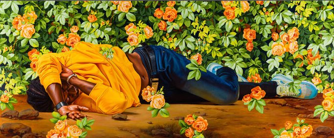 Kehinde Wiley, Reclining Nude (Babacar Mané), 2022